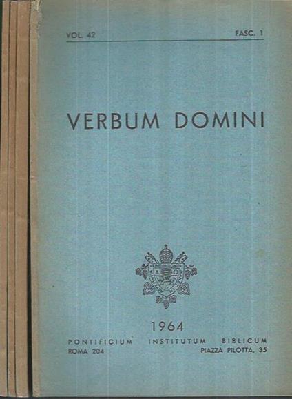 Verbum Domini 1964 Vol. 42 Fasc. 1-3,4-5-6 - copertina