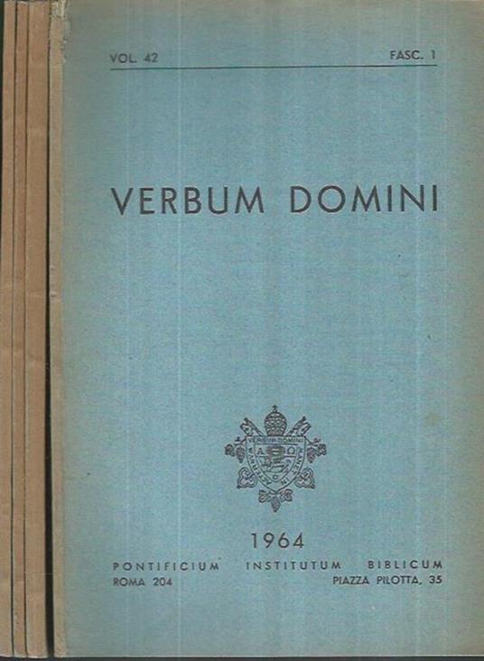 Verbum Domini 1964 Vol. 42 Fasc. 1-3,4-5-6 - copertina