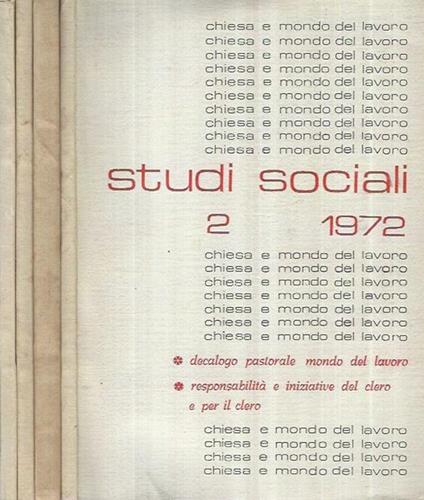 Studi sociali - Anno 1972 n° 2, 3-4, 5, 9 - copertina