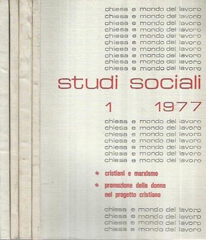 Studi sociali - Anno 1977 n° 1, 3-4, 5, 11-12 - copertina