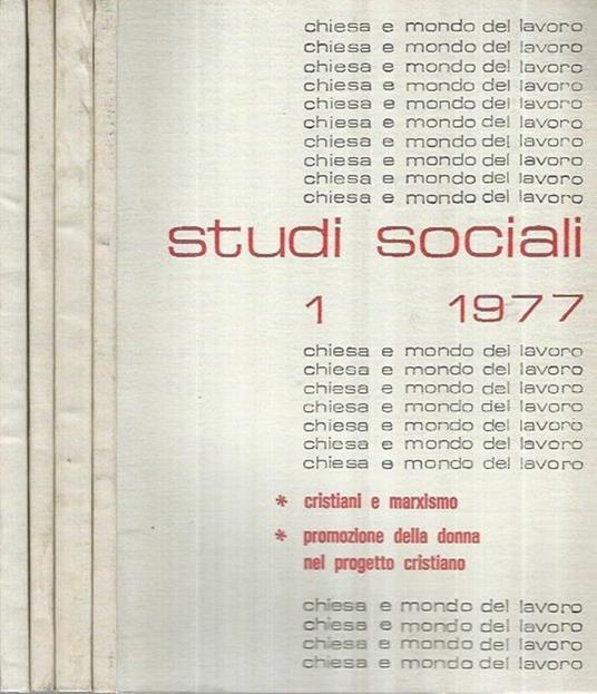 Studi sociali - Anno 1977 n° 1, 3-4, 5, 11-12 - copertina