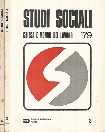 Studi sociali - Anno 1979 n° 3, 4 - copertina