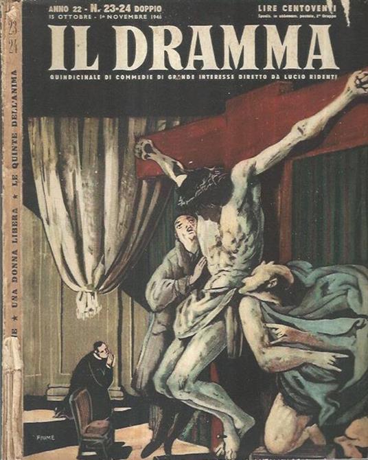 Il Dramma- Anno 22 n° 23-24 (doppio) Novembre 1946 - copertina