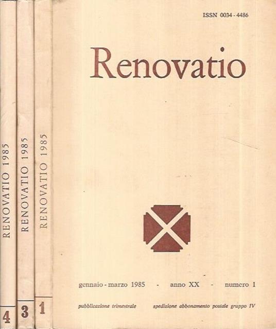 Renovatio 1985 - copertina