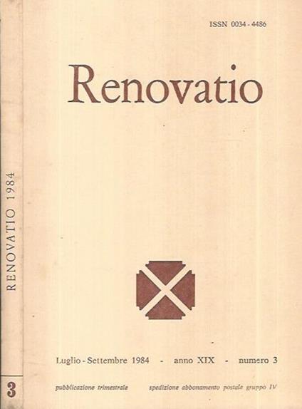 Renovatio 1984 - copertina