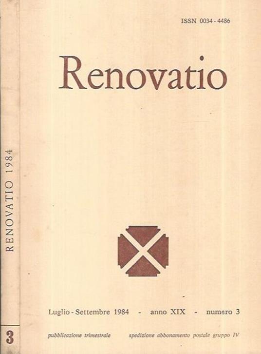 Renovatio 1984 - copertina