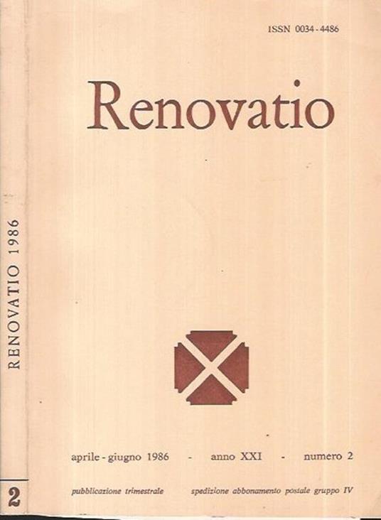Renovatio 1986 - copertina