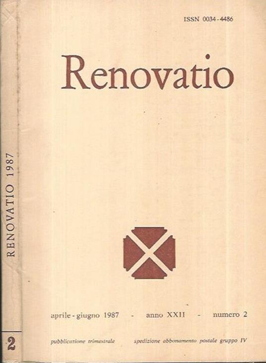 Renovatio 1987 - copertina