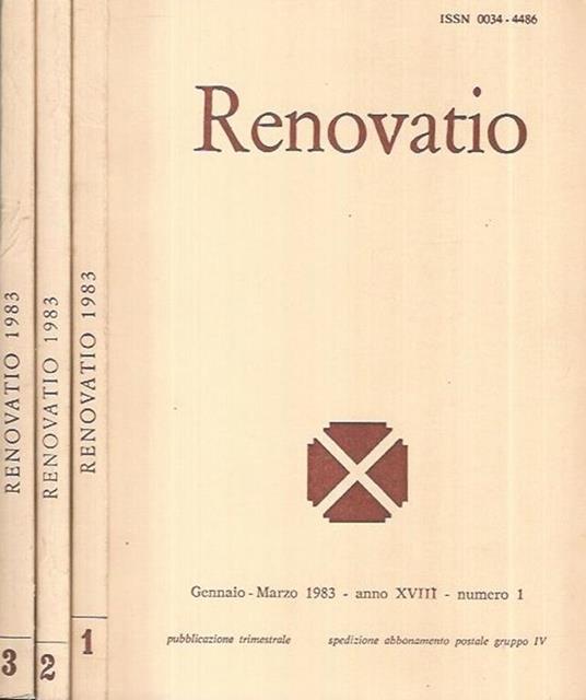 Renovatio 1983 - copertina