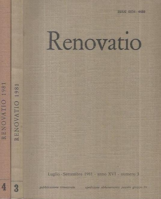 Renovatio 1981 - copertina