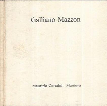 Galliano Mazzon - copertina