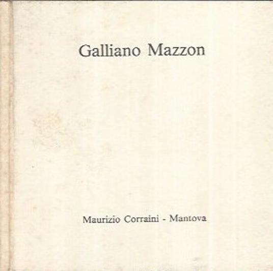 Galliano Mazzon - copertina
