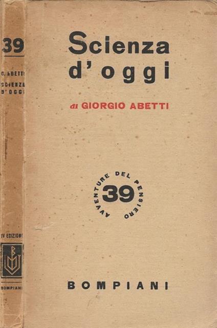 Scienza d'oggi - Giorgio Abetti - copertina