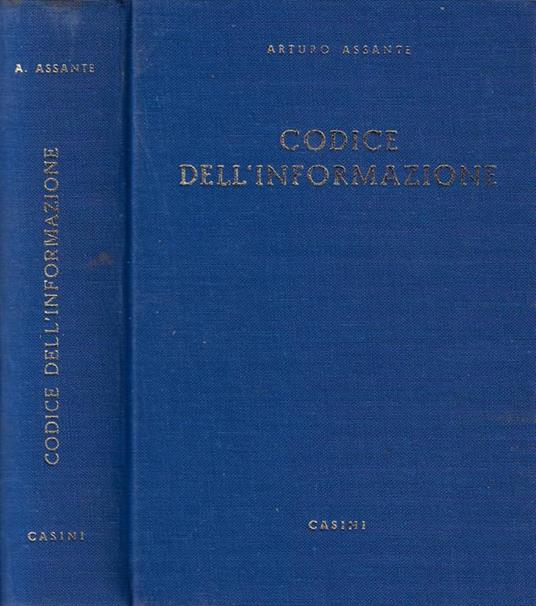 Codice dell'informazione - Arturo Assante - copertina