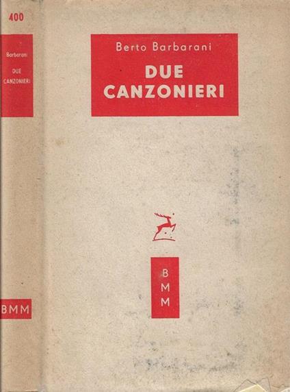 Due canzonieri - Berto Barbarani - copertina