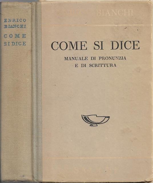 Come si dice - Enrico Bianchi - copertina
