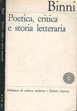 Poetica, critica e storia letteraria