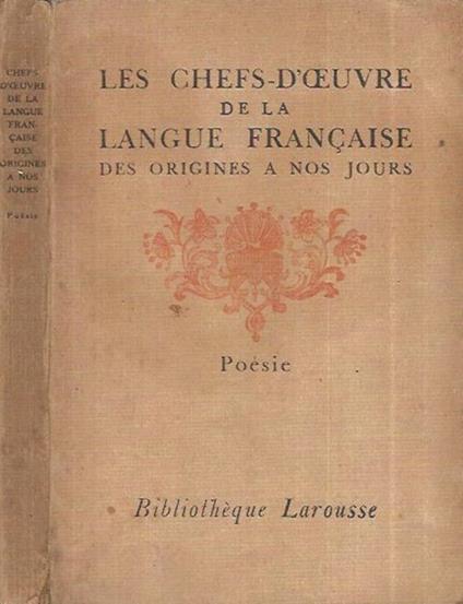 Les Chefs-D'oeuvre de la langue Française - Henri Bornecque - copertina
