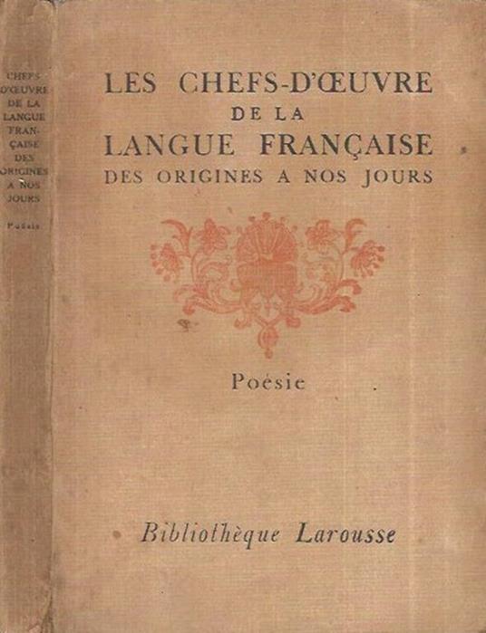 Les Chefs-D'oeuvre de la langue Française - Henri Bornecque - copertina