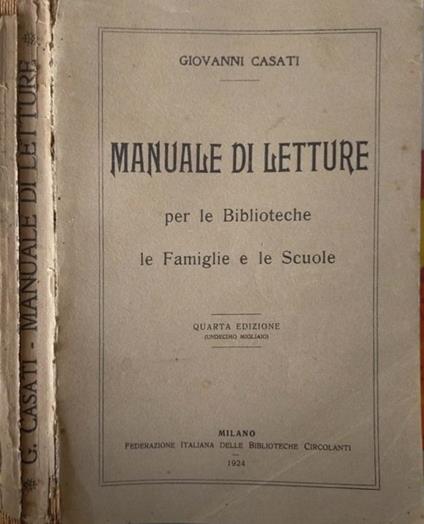 Manuale di letture - Giovanni Casati - copertina