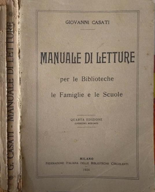 Manuale di letture - Giovanni Casati - copertina