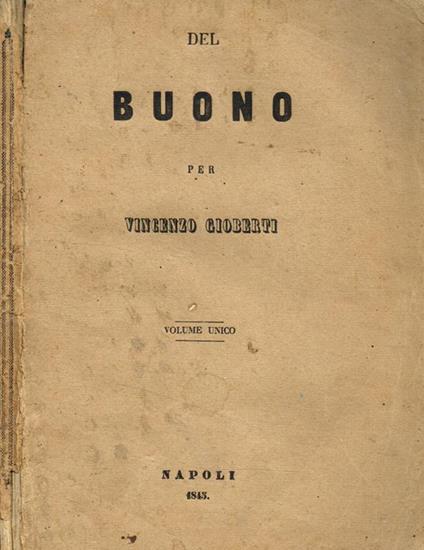 Del buono - Vincenzo Gioberti - copertina