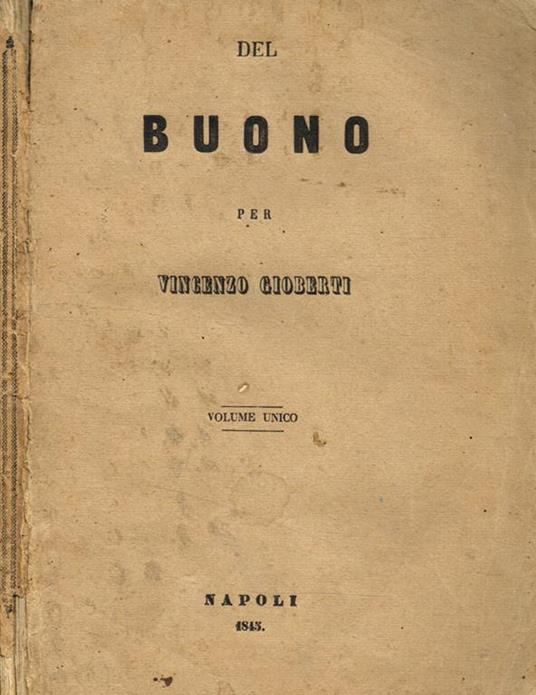 Del buono - Vincenzo Gioberti - copertina