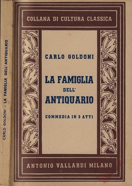 La famiglia dell'antiquario - Carlo Goldoni - copertina