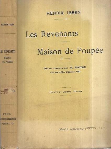 Les Revenants - Maison de Poupée - Henrik Ibsen - copertina