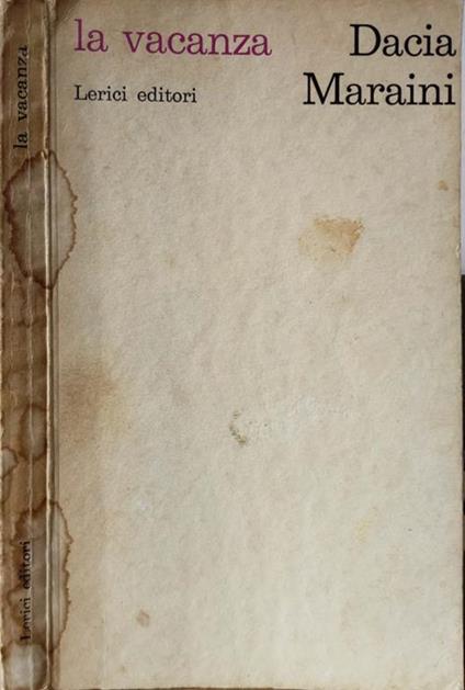 La vacanza - Dacia Maraini - copertina