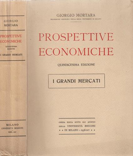 Prospettive economiche - Giorgio Mortara - copertina