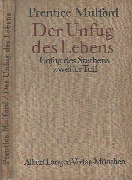 Der Unfug des Lebens - Prentice Mulford - copertina