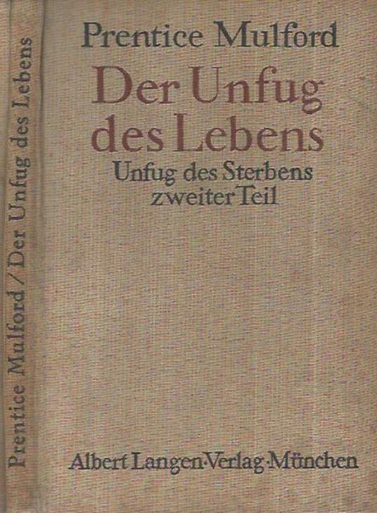 Der Unfug des Lebens - Prentice Mulford - copertina