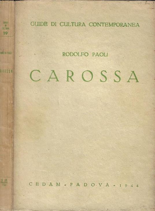 Carossa - Rodolfo Paoli - copertina