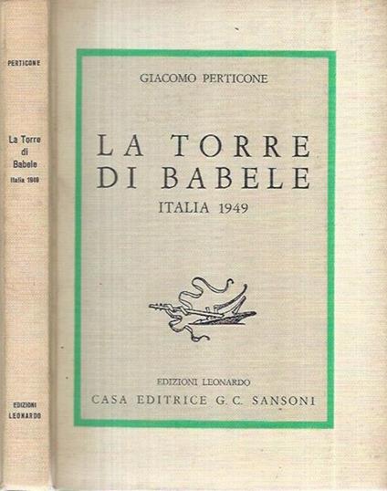 La torre di Babele - Giacomo Perticone - copertina