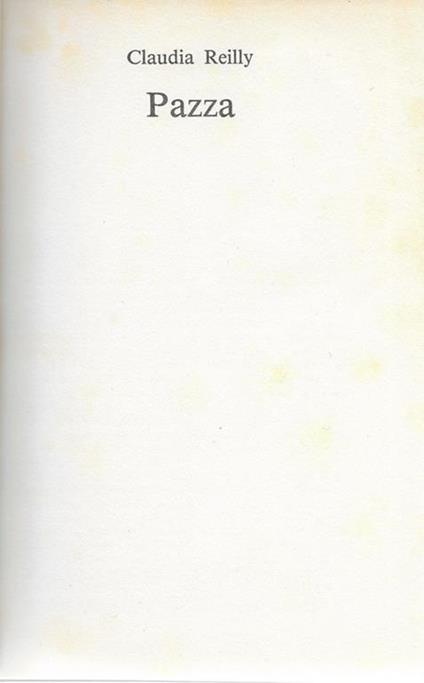 Pazza - Claudia Reilly - copertina