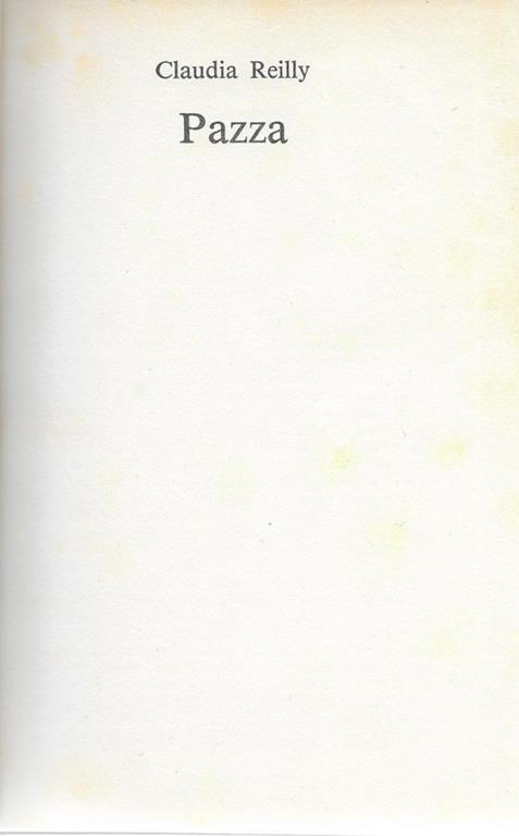 Pazza - Claudia Reilly - copertina