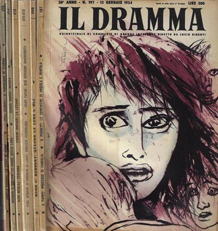 Il Dramma Anno 30 N. 197, 209, 211-212, 213, 214, 215 - Lucio Ridenti - copertina