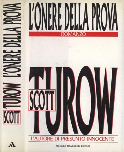 L' onere della prova - Scott Turow - copertina