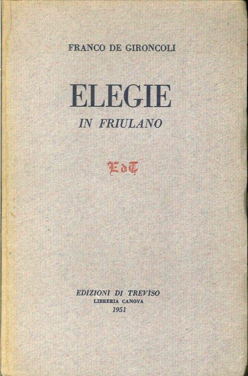 Elegie in friulano - copertina