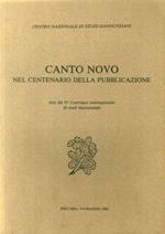 Canto novo nel centenario della pubblicazione. Atti del IV Convegno internazionale di studi dannunziani