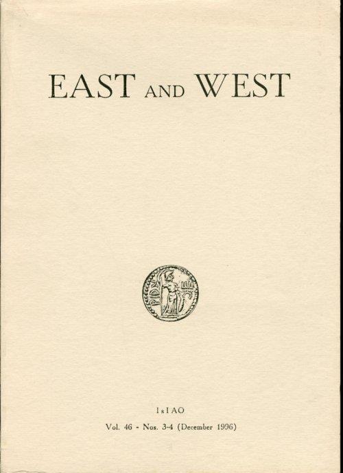 East and West. Vol. 46 - Nos. 3-4 - copertina