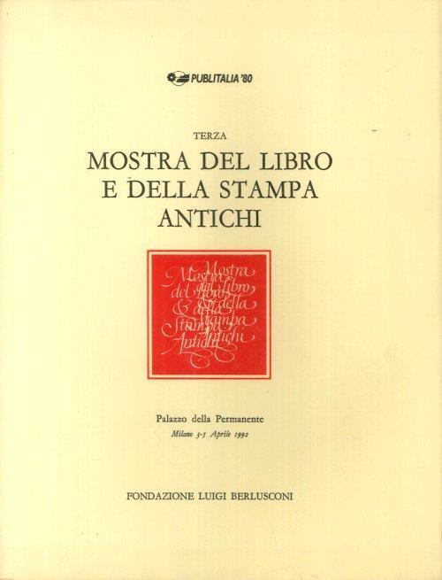Terza Mostra del Libro e della stampa Antichi - copertina