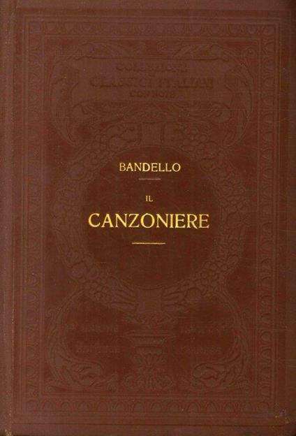 Il canzoniere - Matteo Bandello - copertina