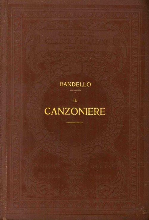 Il canzoniere - Matteo Bandello - copertina