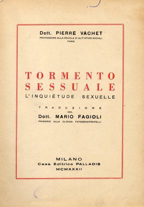 Tormento sessuale - Pierre Vachet - copertina
