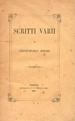Scritti varii di Cristoforo Negri