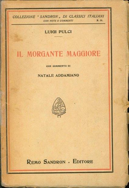 Il Morgante Maggiore - Luigi Pulci - copertina