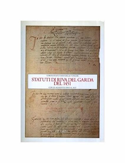 Statuti di Riva del Garda del 1451 con le aggiunte fino a 1637 - copertina