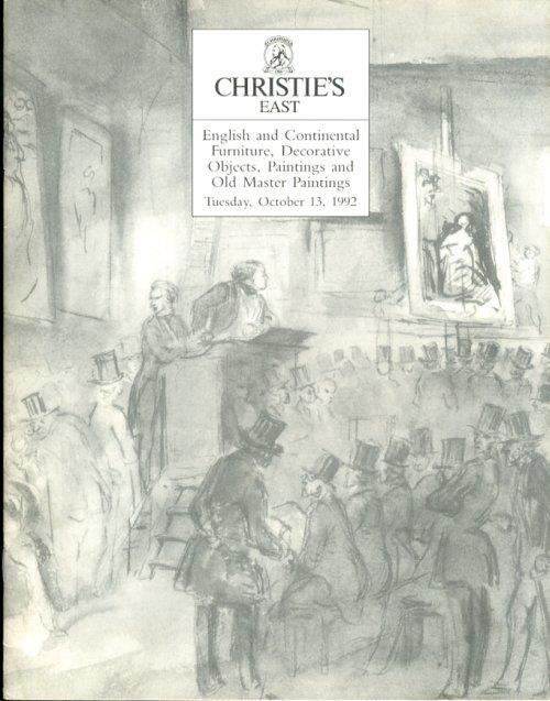English and Continental Furniture, Decorative Objects, Paintings and Old Master Paintigns. 13 October 1992 - copertina